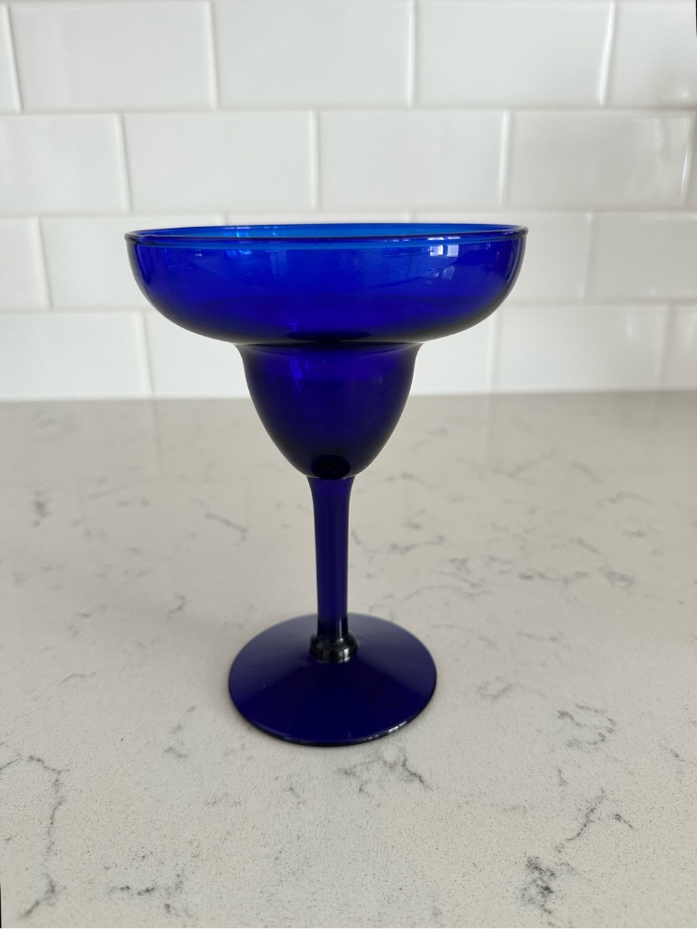 Cobalt Blue Glass Margarita Goblet - Unbranded - Picture 5 of 5